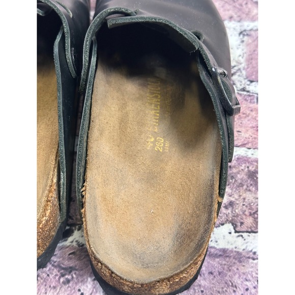 Birkenstock Boston Black Leather Clogs Women's Size EU 40 US 9 Classic Footbed - Picture 11 of 11